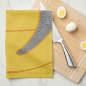 明るいカボチャの衣装デザインハロウィンオレンジ キッチンタオル (四つ折り)