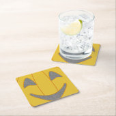 明るいカボチャの衣装デザインハロウィンオレンジ スクエアペーパーコースター (インサイチュ)