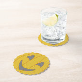 明るいカボチャの衣装デザインハロウィンオレンジ ペーパーコースター (インサイチュ)