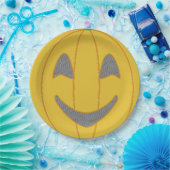 明るいカボチャの衣装デザインハロウィンオレンジ ペーパープレート (パーティー)