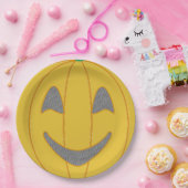 明るいカボチャの衣装デザインハロウィンオレンジ ペーパープレート (パーティー)