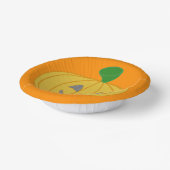 明るいカボチャの衣装デザインハロウィンオレンジ ペーパーボウル (傾斜あり)