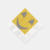 明るいカボチャの衣装デザインハロウィンオレンジ 縁ありカクテルナプキン (角)