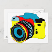 明るいカメラのイラストレーション ポストカード (正面/裏面)