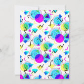 明るいカラフルおもしろい誕生会 招待状 (裏面)