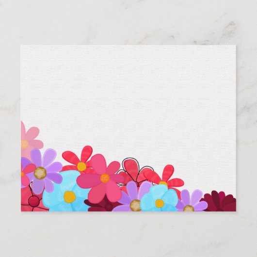 明るいカラフルとウェディングの指示カード エンクロージャーカード (裏面)