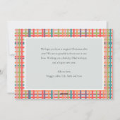 明るいカラフルとクリスマスの家族の写真 シーズンカード (裏面)