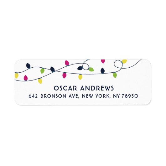 明るいカラフルとクリスマスライトホリデイII ラベル (正面)