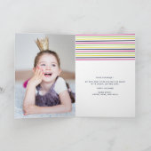 明るいカラフルとクリスマスライトホリデーカード シーズンカード (内部)