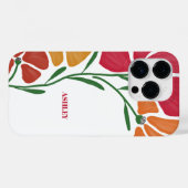 明るいカラフルとピンク、オレンジ、金ゴールド Case-Mate iPhoneケース (裏面 (横))