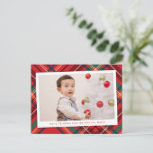 明るいカラフルのクリスマスプレド1枚 シーズンポストカード (スタンド正面)