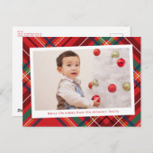 明るいカラフルのクリスマスプレド1枚 シーズンポストカード (正面/裏面)