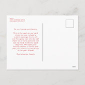 明るいカラフルのクリスマスプレド1枚 シーズンポストカード (裏面)