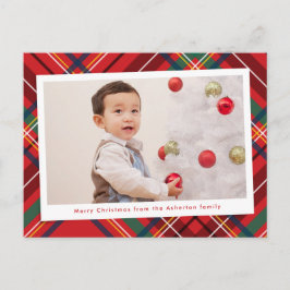 明るいカラフルのクリスマスプレド1枚 シーズンポストカード