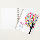 明るいカラフルのリンゴ先生の感謝してい木あなた プランナー手帳 (ディスプレー)