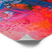 明るいカラフルの手色彩の鮮やか抽象芸術 ポスター (角)