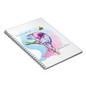 明るいカラフルの水の色カメレオンとビー。 ノートブック (右側)