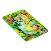 明るいカラフルの海馬と鳥 マグネット (右側)