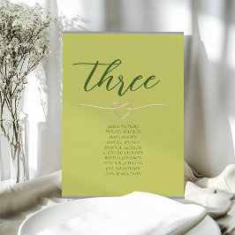 明るいカラフルの結婚座席表