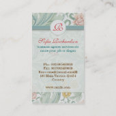 明るいカラフルの花のヴィンテージの名刺 名刺 (裏面)