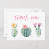 明るいカラフルのcactiありがとうガールフレンド ポストカード (正面/裏面)