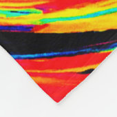 明るいカラフルらせん模様 フリースブランケット (角)