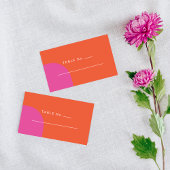 明るいカラフルオ鮮やかレンジとピンク プレイスカード