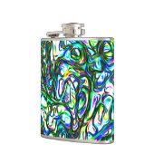 明るいカラフルカッコいいファンキー フラスク (左)