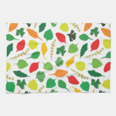 明るいカラフルキッチンガーデンパターン キッチンタオル (横)