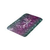 明るいカラフルグリッター バスマット (アングル)