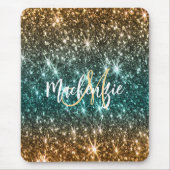 明るいカラフルグリッター マウスパッド (正面)