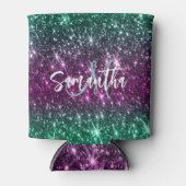 明るいカラフルグリッター 缶クーラー (正面)