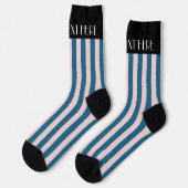 明るいカラフルスタイリッシュカラーのミニマルストライプリスト ソックス (左)