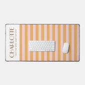 明るいカラフルスタイリッシュカラーのミニマルストライプリスト デスクマット (キーボード&マウス)