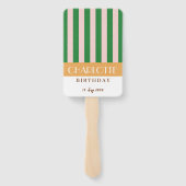 明るいカラフルスタイリッシュカラーのミニマルストライプリスト ハンドファン (裏面)