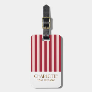 明るいカラフルスタイリッシュカラーのミニマルストライプリスト ラゲッジタグ
