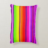 明るいカラフルストライプの虹 アクセントクッション (裏面(縦))