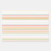 明るいカラフルストライプ紙 ラッピングペーパーシート (正面3)