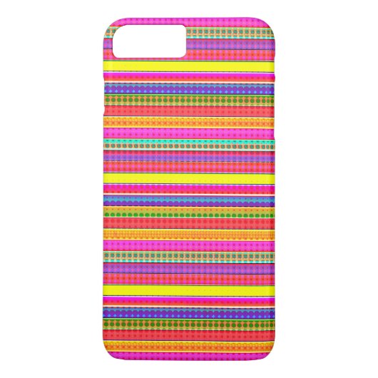 明るいカラフルストライプ Case-Mate iPhoneケース (裏面)