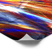 明るいカラフルストローク – ポスター (角)