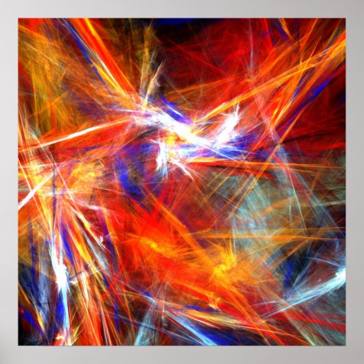 明るいカラフルストローク – ポスター (正面)