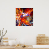 明るいカラフルストローク – ポスター (キッチン)