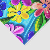 明るいカラフルデイジー 薄葉紙 (詳細)