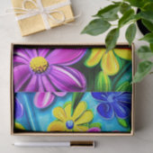 明るいカラフルデイジー 薄葉紙 (ギフト)