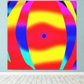 明るいカラフルデザイン キャンバスプリント (インサイチュ (ウッドフロア))