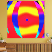 明るいカラフルデザイン キャンバスプリント (インサイチュ (リビング))