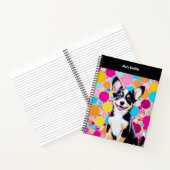 明るいカラフルトレンディーパーソナライズされたかわいい犬 ノートブック (内部)