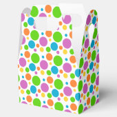 明るいカラフルドットのパターン フェイバーボックス (オープン)