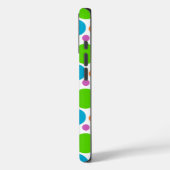 明るいカラフルドット模様ピンクモノグラム Case-Mate iPhoneケース (裏面 / 左)