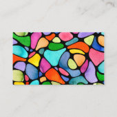 明るいカラフルニューログラフィック水彩画 名刺 (裏面)